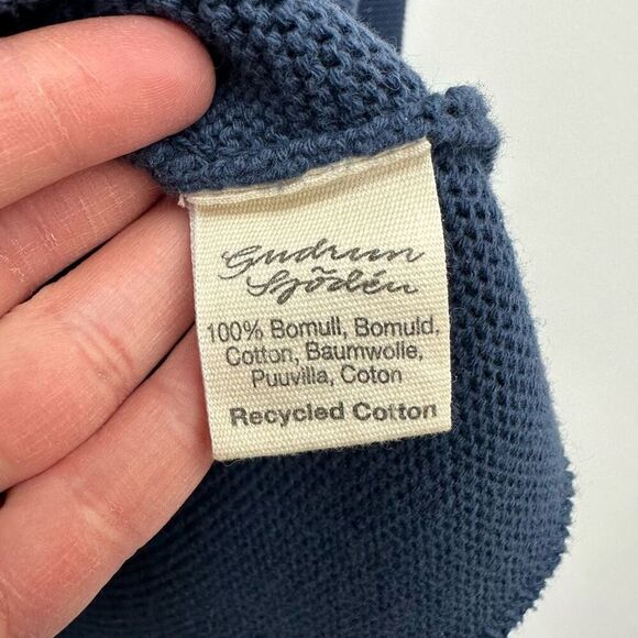 Gudrun Sjoden Women’s Navy Knit Square Neck Pullover Sweater - Picture 4 of 9